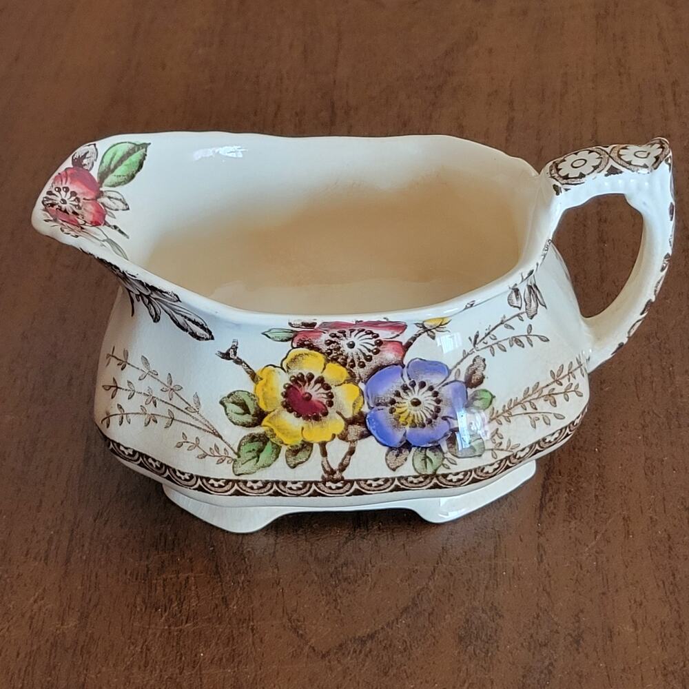 Vintage Alfred Meakin Medway Creamer Dish Floral England
